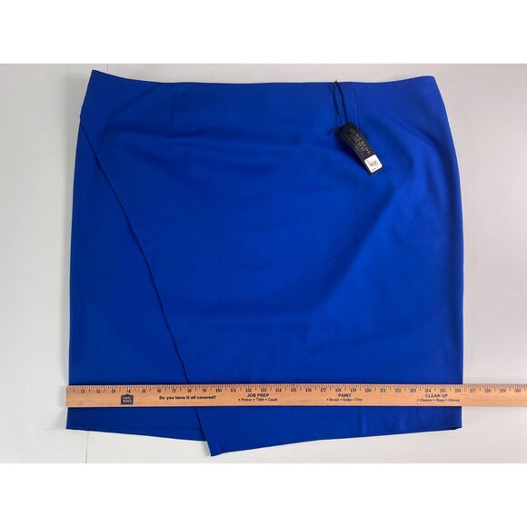 Lane Bryant Women's Blue Double Weave Stretch Skirt Size 28 - New With Tags - Picture 9 of 11